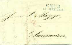 1837 (27.05.) Chur, Brief nach Samaden. Taxvermerk: 8  Automatically ...