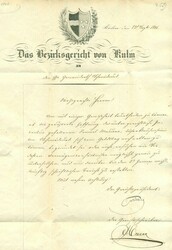 1846 (22.12.) Kulm, roter Einzeiler KULM. Schöner Briefkopf: Das ...