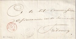 1846 (14.09.) Romont, Brief mit schönem Briefkopf "Le Préfet du ...