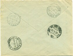 Eingeschriebener Brief an Papst Pius XI in Rom, Vatikan. Briefaufgabe ...