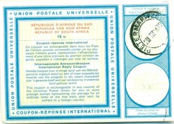 1985 Internationaler Antwortschein, IAS, Pietermaritz, Südafrika, 2 ...