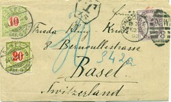 1892 (23.02.) GROSSBRITANNIEN (London NW/8) - BASEL, 1-Penny ...