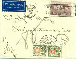 1935 (07.12.) Perth, Australien, mit 80 Rp. nachtaxierter ...