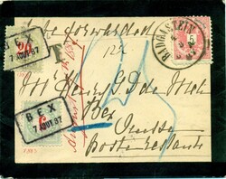 1887 (04.08.) Badgastein Österreich mangelnd freigemachter Brief ...