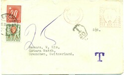 1938 (03.11.) London, Grossbritannien, nach Grenchen, Schweiz. 25 Rp. ...