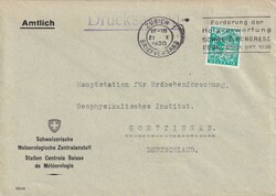 1936 (21.10.) Zürich 1, Schw. Meteorologische Anstalt, 5 Rp. ...