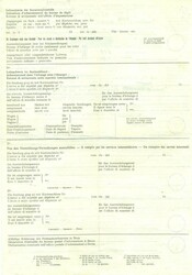 1950 (18.12.) GD PTT Postbetriebsdienst - 60 Rp. Laufzettel nach ...