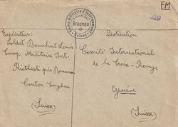 Interniertenlager Braunau TG. Brief an das Rote Kreuz in Genf. ...