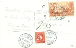 1942 (27.07.) Bahnpost Kurs 3838, Bildpostkarte Vaduz, Liechtenstein. ...
