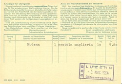 1964 (03.03.) Luzerns, Güteravis der SBB auf 10 Rp. Bildpostkarte ...