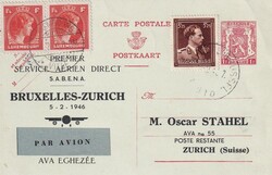 1946 (09.02.) Luxemburg, Erstflug Brüssel - Zürich ab Luxemburg. AS ...