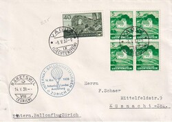 1939 (10.05.) Vaduz, Liechtenstein, Int. Ballonwettfliegen Landi ...