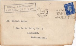 1939 (10.08.) Bradfort, Grossbritannien, Brief nach Lausanne, Schweiz ...