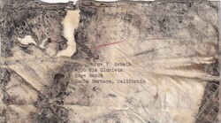 1959 (24.11.) Brief von New York nach Santa Barbara, Flugzeugabsturz, ...