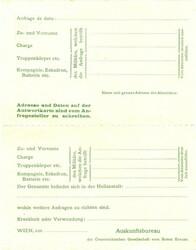 1915 ROTES KREUZ WIEN, Vordruck Doppel-PK: Teil 1 mit 5-Heller ...