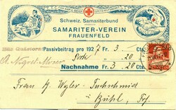 1927 (21.07.) FRAUENFELD, illustrierte PK "Schweiz. Samariterbund - ...