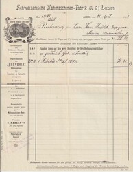 1903 (25.04.) Luzern, dekorativer Briefkopf "Schweizer ...