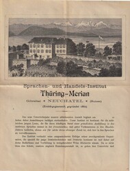 Neuchâtel, Sprachen- und Handels-Institut Thüring-Mercion, ...