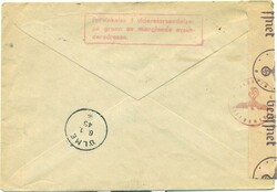 1944 (24.12.) Oslo, Norwegen, 40 Öre Brief nach Schweden. ...