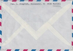 1970 (17.11.) DDF / DPF, 50 Rp. Brief mit Kurierpost an die Botschaft ...