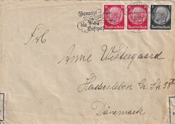 1939 (02.11.) Flensburg, 25 Rpf. Brief nach Dänemark, frühe Zensur ...
