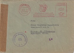 1953 (29.05.) Hamburg, 30 Rp. Zensur-Brief nach Wien. Alliierte ...