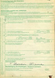 1982 (05.04.) Freisen, Deutschland, 20 Mark Express-Paketkarte nach ...