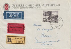 1961 (31.05.) Wien 40, 20-S. Steinadler (Mi. 968), Vordruckbrief ...