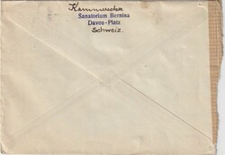1944 (14.06.) Davos Platz 1, 50  Rp. Luftpost-Brief nach Kitzingen, ...