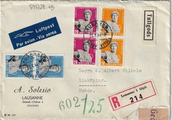 1944 (23.10.) Lausanne 1, 120 Rp. Luftpost-Brief nach Linköging, ...