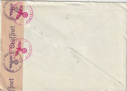 1944 (23.10.) Lausanne 1, 120 Rp. Luftpost-Brief nach Linköging, ...