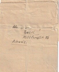 1938 Basel 1, 30 Rp. Streifband nach Ricran, Peru ! Für Drucksache ...