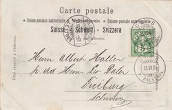 1900 (11.06.) Solothurn, Sonderkarte gelaufen nach Fribourg.