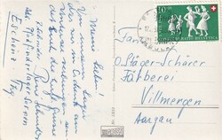 1951 (17.06.) Bahnpost, Ansichtskarte Motiv: Insel Werd b. Stein am ...