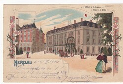 1900 (14.11.) Herisau, Litographie 'Hotel z. Löwen, Propr. A. EGLI. ...