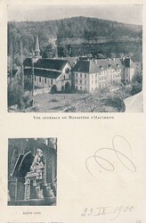 1900 (02.09.) Posieux, Ansichtskarte 'Vue générale du Monastère ...
