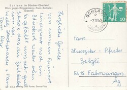 1966 (02.08.) Schlans Graubünden, Ansichtskarte 'Dorfansicht', ...