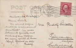 1909 (13.08.) Milwaukee, Wis., Ansichtskarte nach Fahrwangen, Aaragau ...