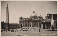 1930 (10.10.) Vatikan, Ansichtskarte 'ROMA - Piazza S. Pietro', ...