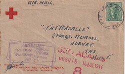 1944 (16.08.) Field Post Office No. 22, Australia, to Tasmania, Red ...
