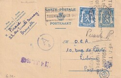 1943 (29.06.) Brüssel, Belgien, an Deckadresse in Lissabon, Portugal ...