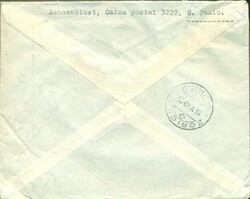 1940 (13.05.) San Paulo, Brasilien, R-Brief Per Conte Grande in die ...