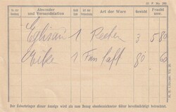 1921 (19.05.) Wallbach, Abhol-Avis Bahnhof Mumpf auf Ganzsache der ...