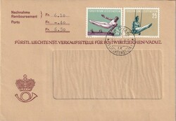 1957 (14.05.) Vaduz, Liechtenstein, 40 Rp. Nachnahme nach ...