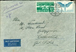 1937 (11.05.) Gstaad, Luftpostbrief nach Calcutta, Indien. AS: ...