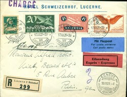 1929 (17.12.) Luzern, Hotel Schweizerhof, eingeschriebener ...