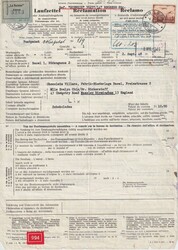1949 (04.01.) Basel, 60 Rp. Laufzettel nach England. Absender: ...