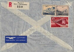 1947 (06.11.) Bern 1, 560 Rp. Luftpost-R-Brief nach San Paulo, ...