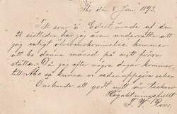 1893 (08.01.) Rauma, Finnland, Postkarte nach Abo.