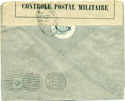 1918 (10.04.) Golfe-Juan, dekorativer Firmenumschlag mit Zensur nach ...